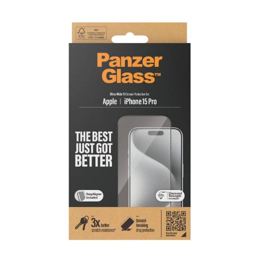 Picture of PanzerGlass Screen Protector for iPhone 15 Pro UWF - Clear