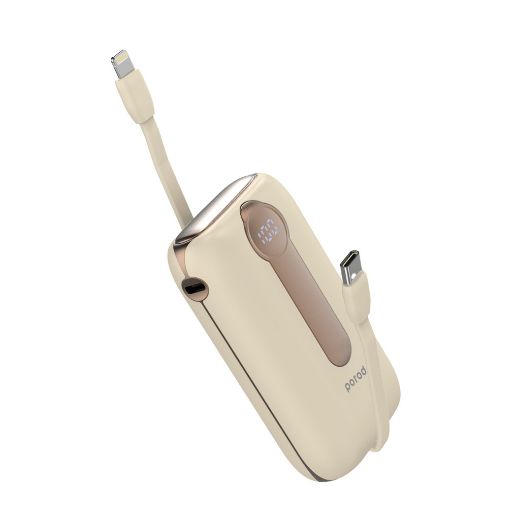 Picture of Porodo 10000mAh 4 Power Bank Station Lightning/Type-C Integrated Cable - Gold