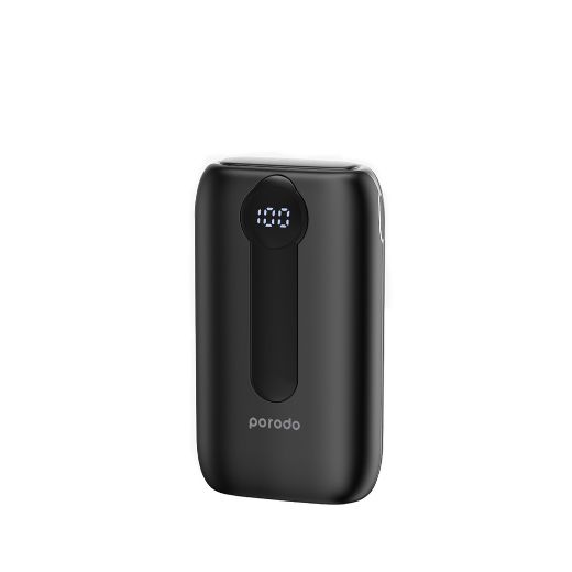 Picture of Porodo 10000mAh 4 Power Bank Station Lightning/Type-C Integrated Cable - Black