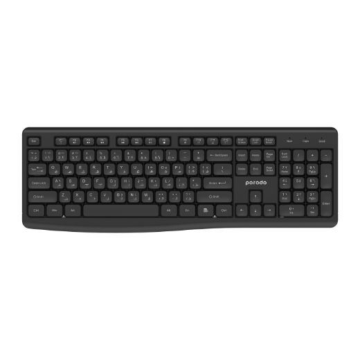 Picture of Porodo Dual Mode Wireless Keyboard Mouse Set - Black