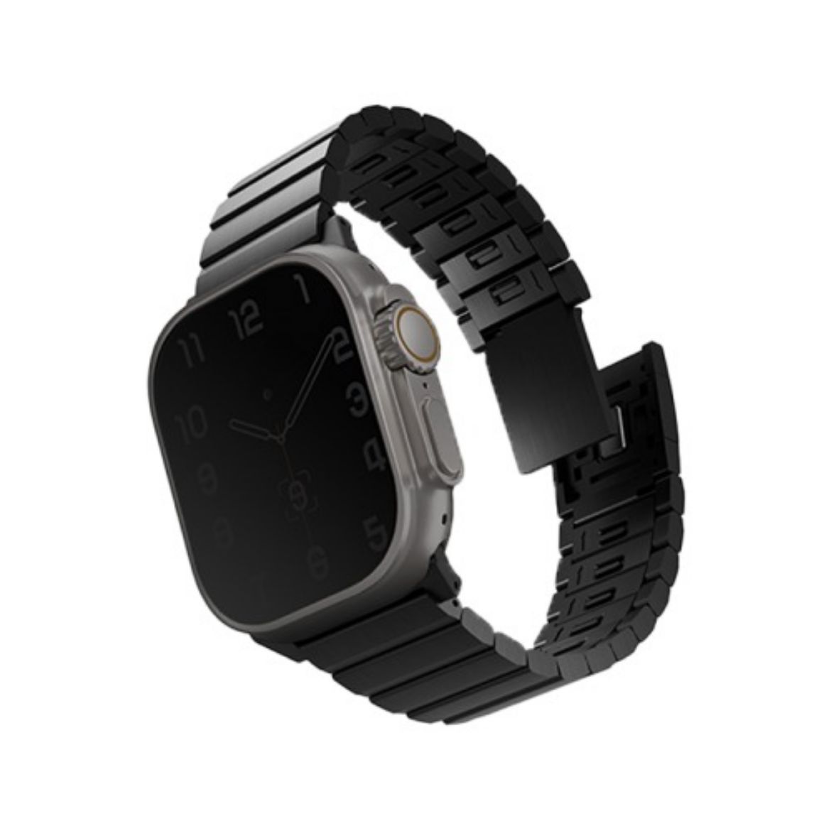 Picture of Uniq Strova Mag Apple Watch Self Adjustable Steel Link Band 49/45/44/42mm - Midnight Black