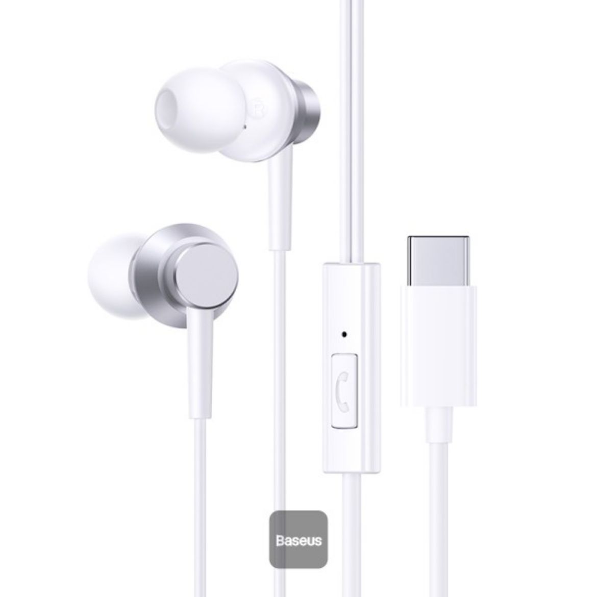 Picture of Baseus Encok CZ11 Wired Earphones Moon - White