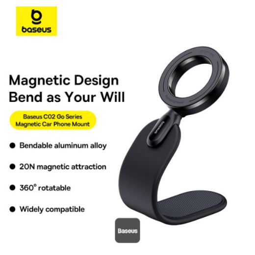 Picture of Baseus PrimeTrip Series C02 Go Magnetic Car Phone Mount (Stick-on Type) Cluster - Black