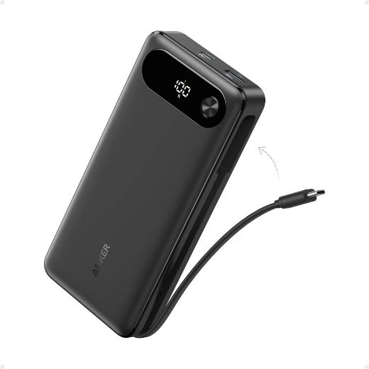 Picture of Anker Power Bank 20000mAh 87W Built-In USB-C Cable - Black