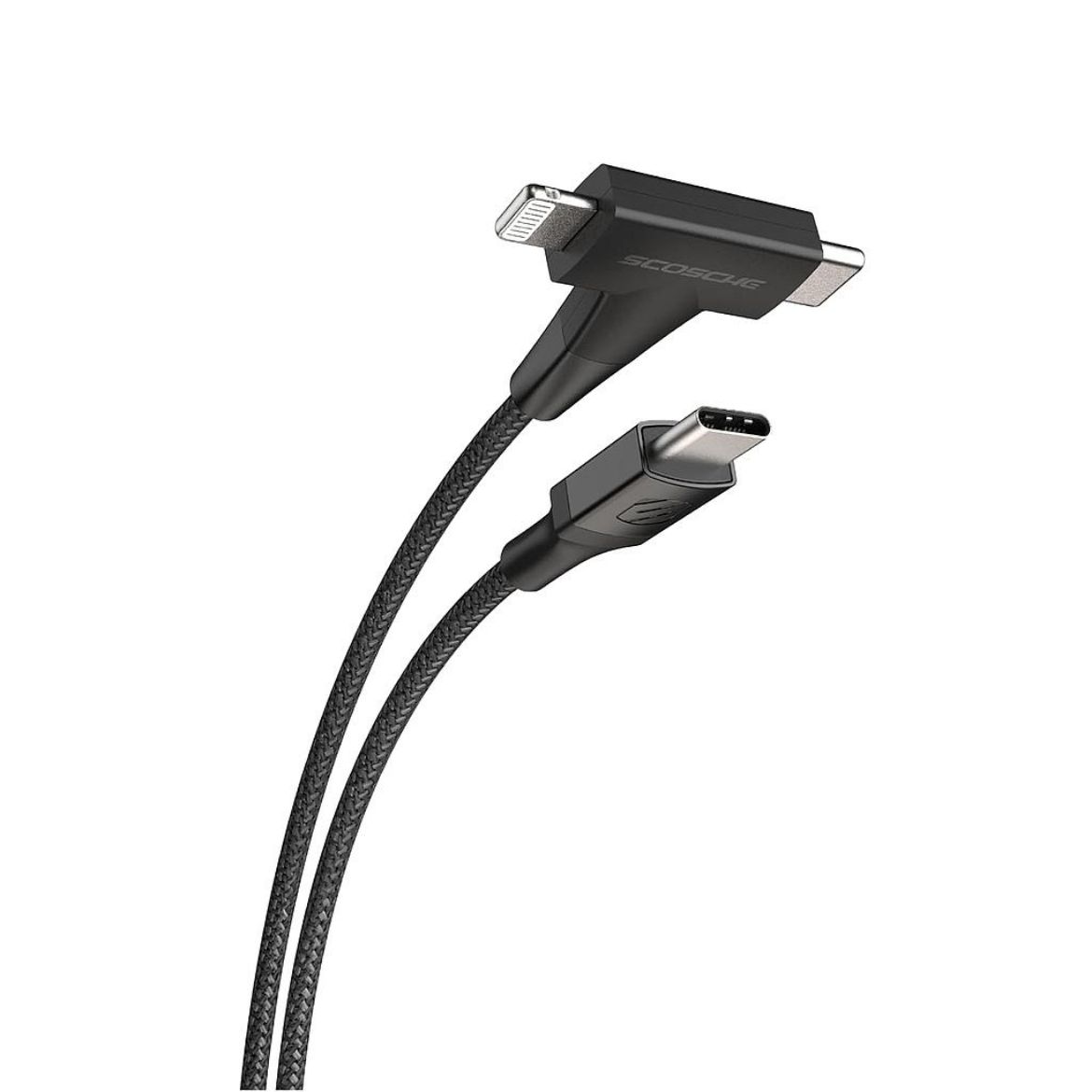 Picture of Scosche StrikeLine USB-C to USB-C / Lightning 1.2M - Black