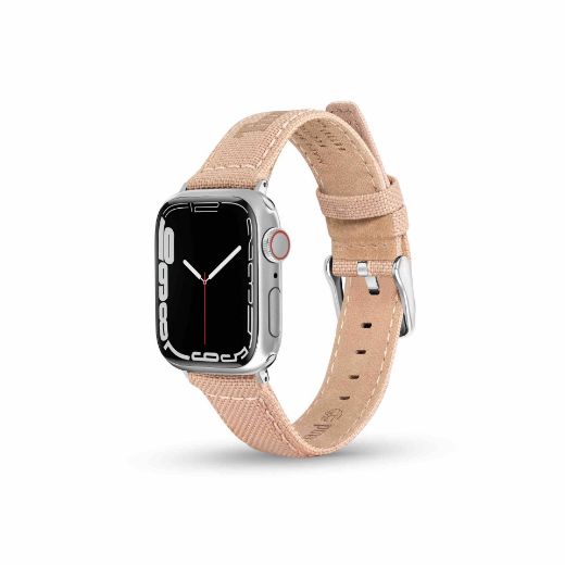 Picture of Timberland Sapo for Apple Watch 42/44/45/49mm Smart Watch 22mm Leather Strap - Nude Fabric 