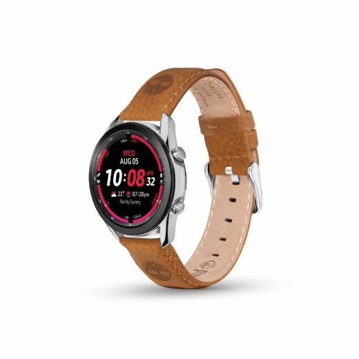 Picture of Timberland Lacandon for Apple Watch 42/44/45/49mm Smart Watch 22mm Leather Strap - Brown Leather