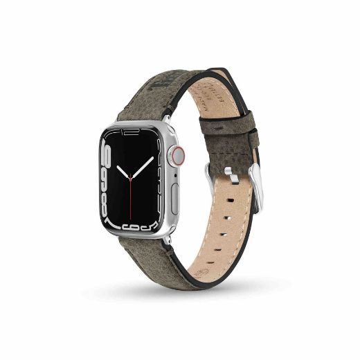 Picture of Timberland Barnesbrook for Apple Watch 42/44/45/49mm Smart Watch 22mm Leather Strap - Charcoal Leather