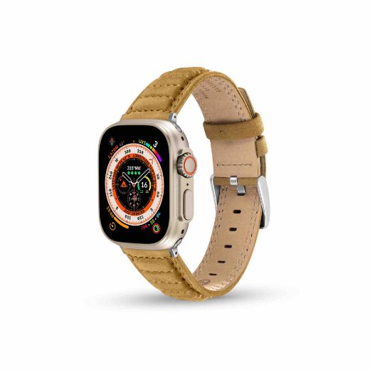 Picture of Timberland Amoskeag for Apple Watch 42/44/45/49mm Smart Watch 22mm Leather Strap - Camel