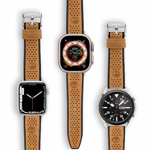 Picture of Timberland Attleboro for Apple Watch 42/44/45/49mm Smart Watch 22mm Leather Strap - Camel