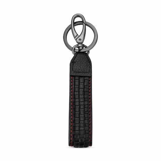 Picture of Police Cleste Leather Keyring W/ Braids - Black