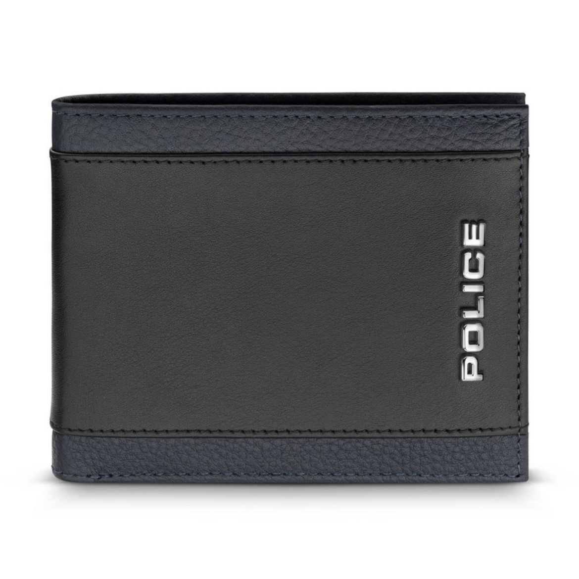 Picture of Police Avon leather Wallet in Two Tone leather - Black/Navy