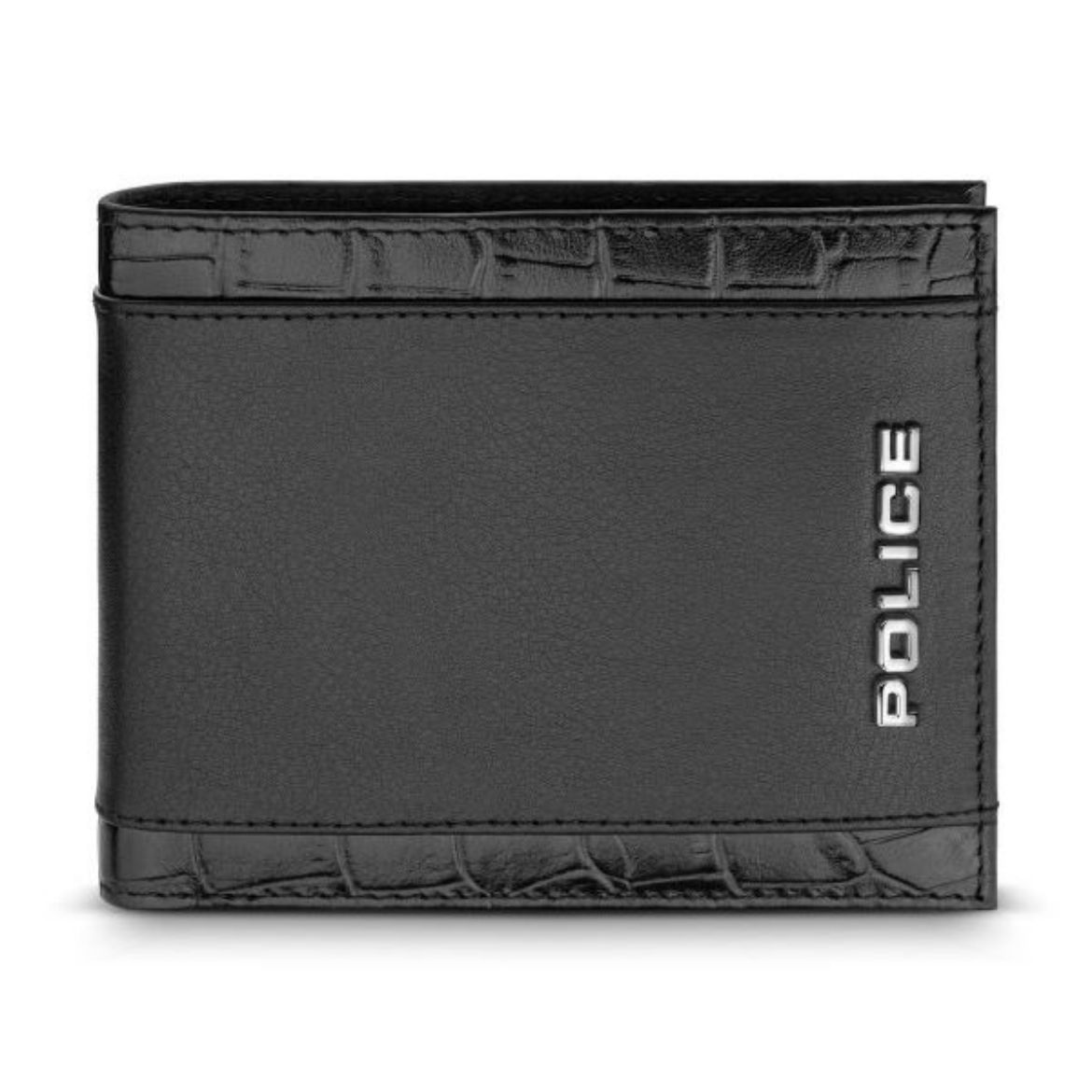 Picture of Police Avon leather Wallet in Two Tone leather - Black