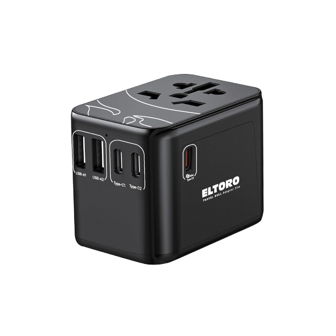 Picture of Eltoro Travel Bull Adapter 35W - Black