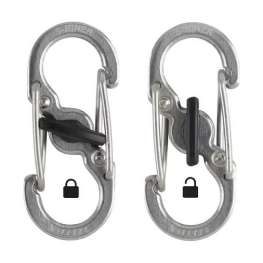 Picture of NiteIze S-Biner MicroLock Stainless Steel - 2 Pack - Silver