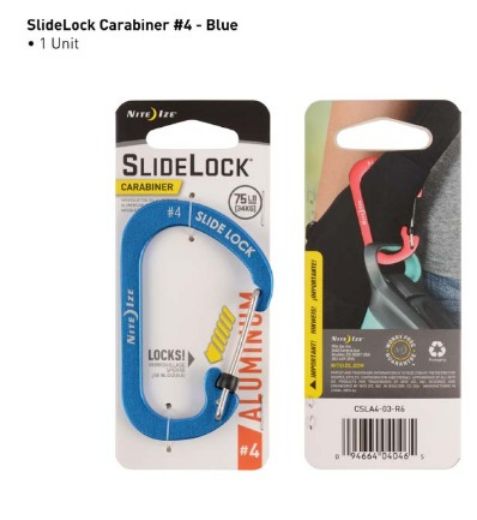 Picture of NiteIze SlideLock Carabiner Aluminum #4 - Blue