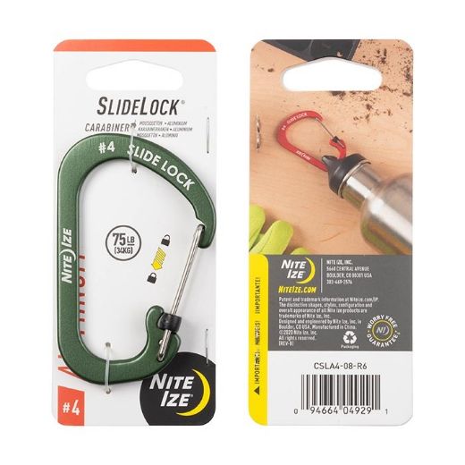 Picture of NiteIze SlideLock Carabiner Aluminum #4 - Olive