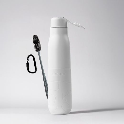 Picture of Eltoro Stainless Steel Bottle 750ml White with White Sleeve - White