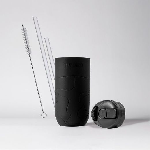 Picture of Eltoro Bottle Sleeve With Straw Lid - Black