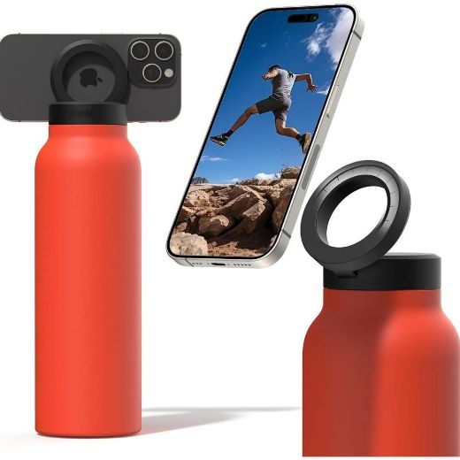 Picture of Ringo Water Bottle 1 Litre MagSafe Booster Ring / MagSafe Screw LID - Orange