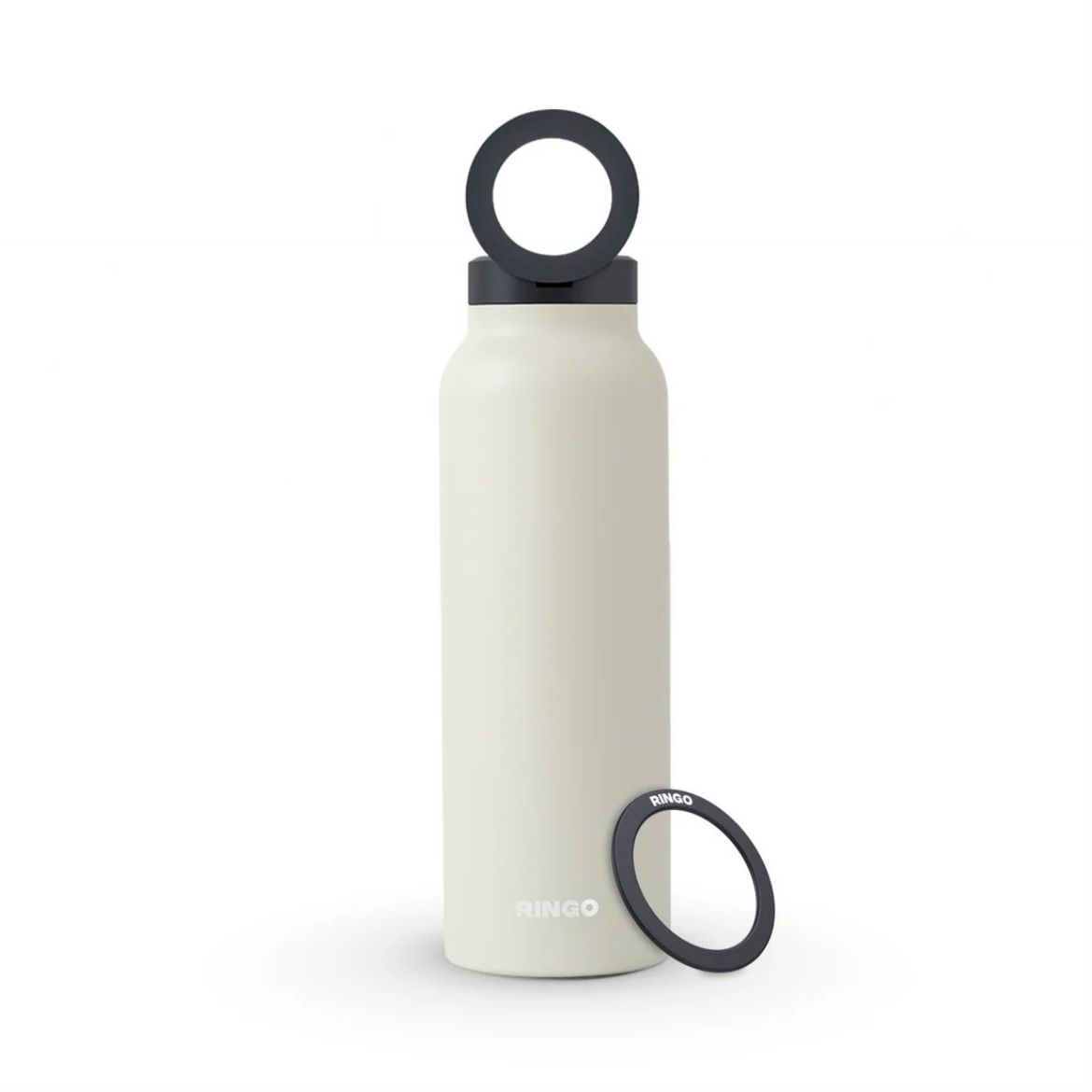 Picture of Ringo Water Bottle 1 Litre MagSafe Booster Ring / MagSafe Screw LID - Ivory