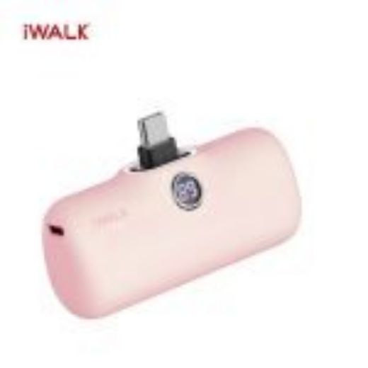 Picture of iWalk LinkMe Pro Fast Charge 4800mAh Pocket Battery Type-C With Battery Display - Pink