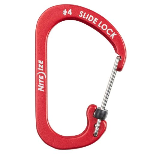 Picture of NiteIze SlideLock Carabiner Aluminum #4 - Red