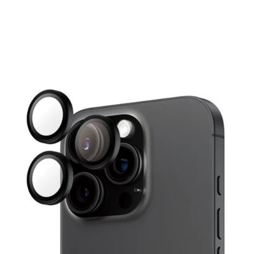 Picture of PanzerGlass Hoops Camera Black Lens for  iPhone 16 pro/16 pro Max - Black