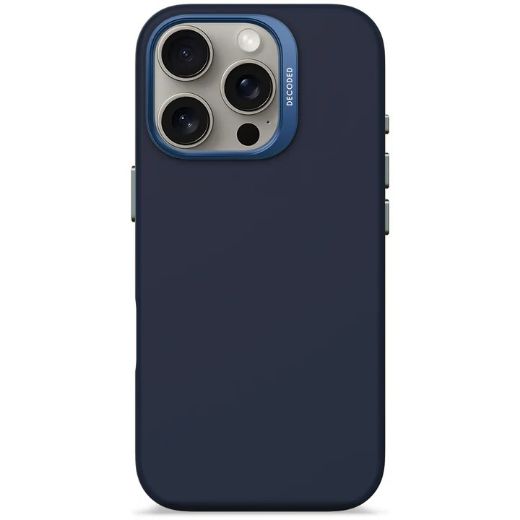 Picture of Decoded AntiMicrobial Silicone Case for iPhone 16 Pro - Navy