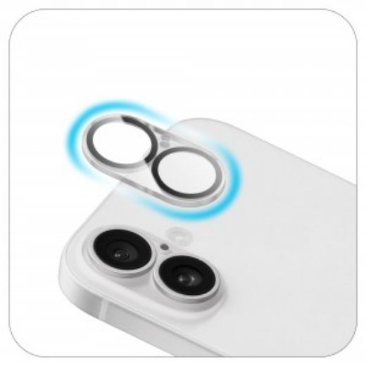 Picture of Torrii Bodyglass Camera Lens Protector for iPhone 16/16 Plus Anti-Bacterial Coating - Clear