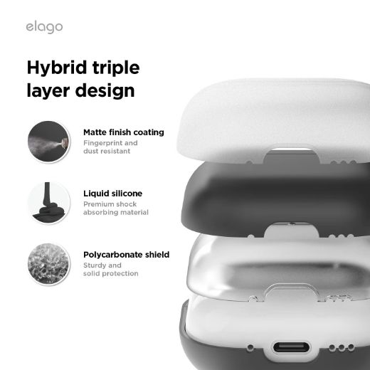 Picture of Elago AirPods 4 Liquid Silicone Hang case - Black