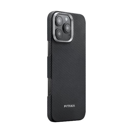 Picture of Pitaka Woven Slim Case for iPhone 16 Pro - Black/Grey