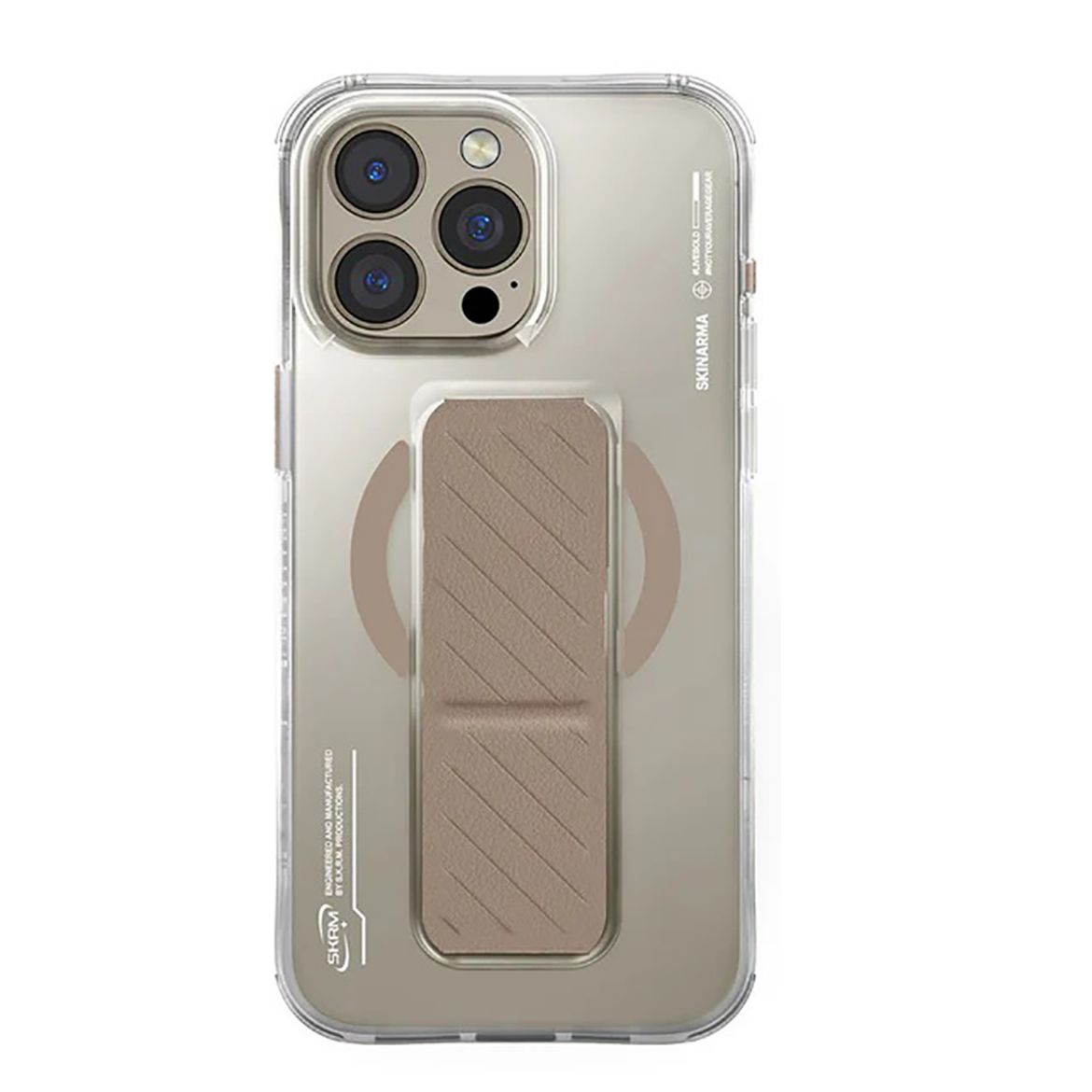 Picture of Skinarma Axon Grip Stand + Mag-Charge Case for iPhone 16 Pro - Champagne