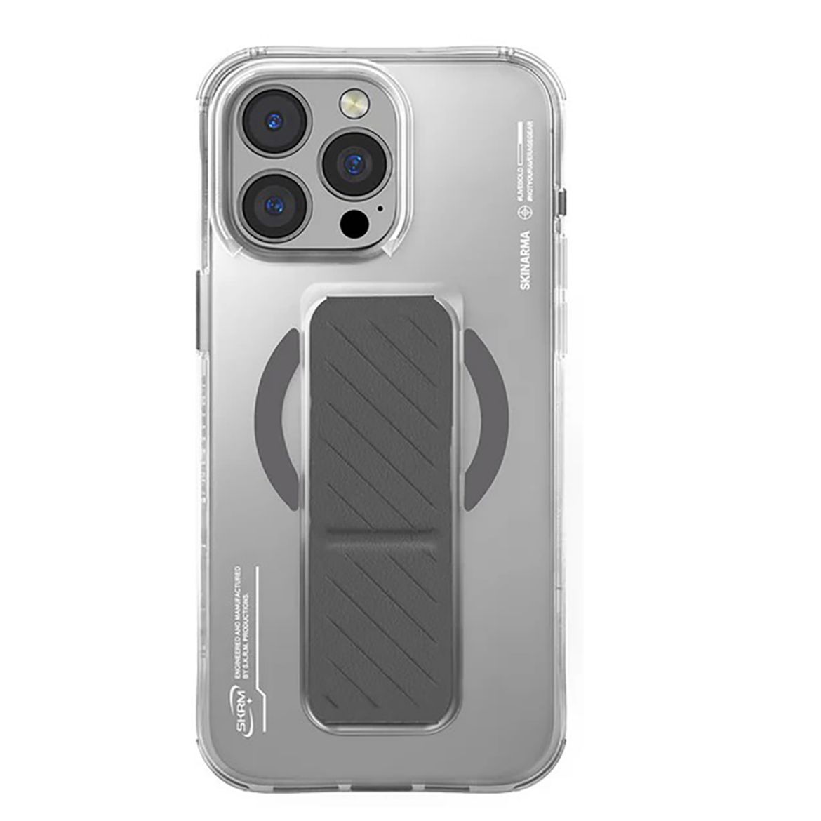 Picture of Skinarma Axon Grip Stand + Mag-Charge Case for iPhone 16 Pro - Titanium