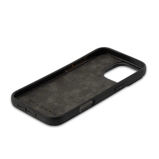 Picture of Gold Black Luxe Suede Case for iPhone 16 Pro - Grey