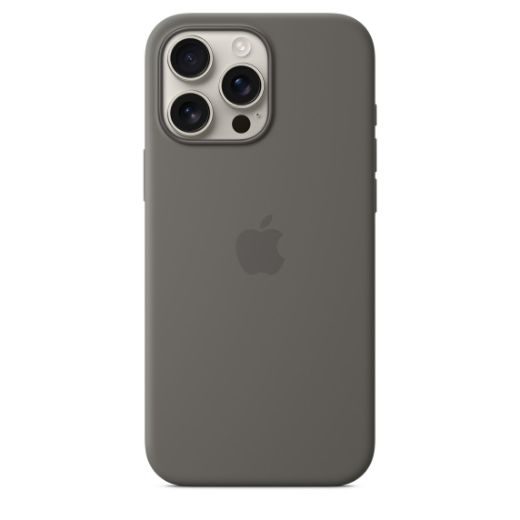 Picture of Apple iPhone 16 Pro Silicone Case with MagSafe - Stone Gray