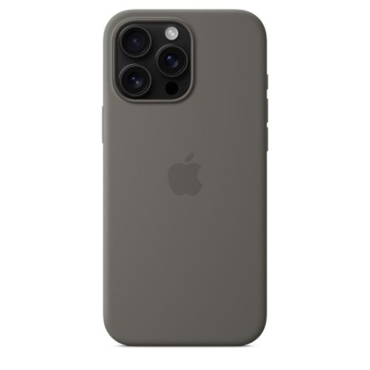 Picture of Apple iPhone 16 Pro Silicone Case with MagSafe - Stone Gray