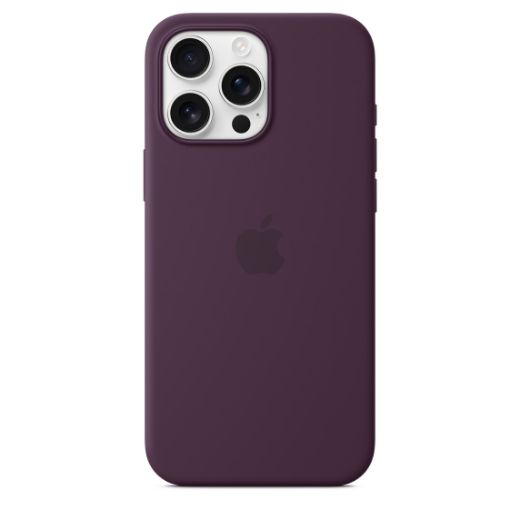 Picture of Apple iPhone 16 Pro Silicone Case with MagSafe - Plum