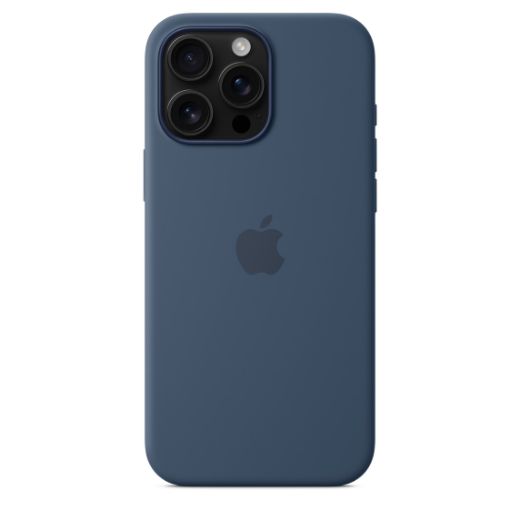 Picture of Apple iPhone 16 Pro Silicone Case with MagSafe - Denim