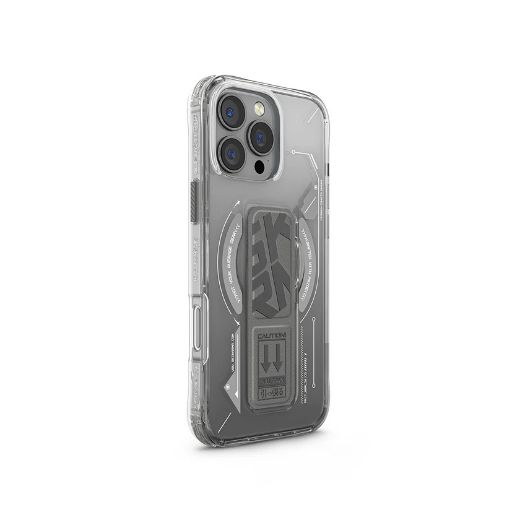 Picture of Skinarma Helio Grip Stand + Mag-Charge Case for iPhone 16 Pro Max - Titanium