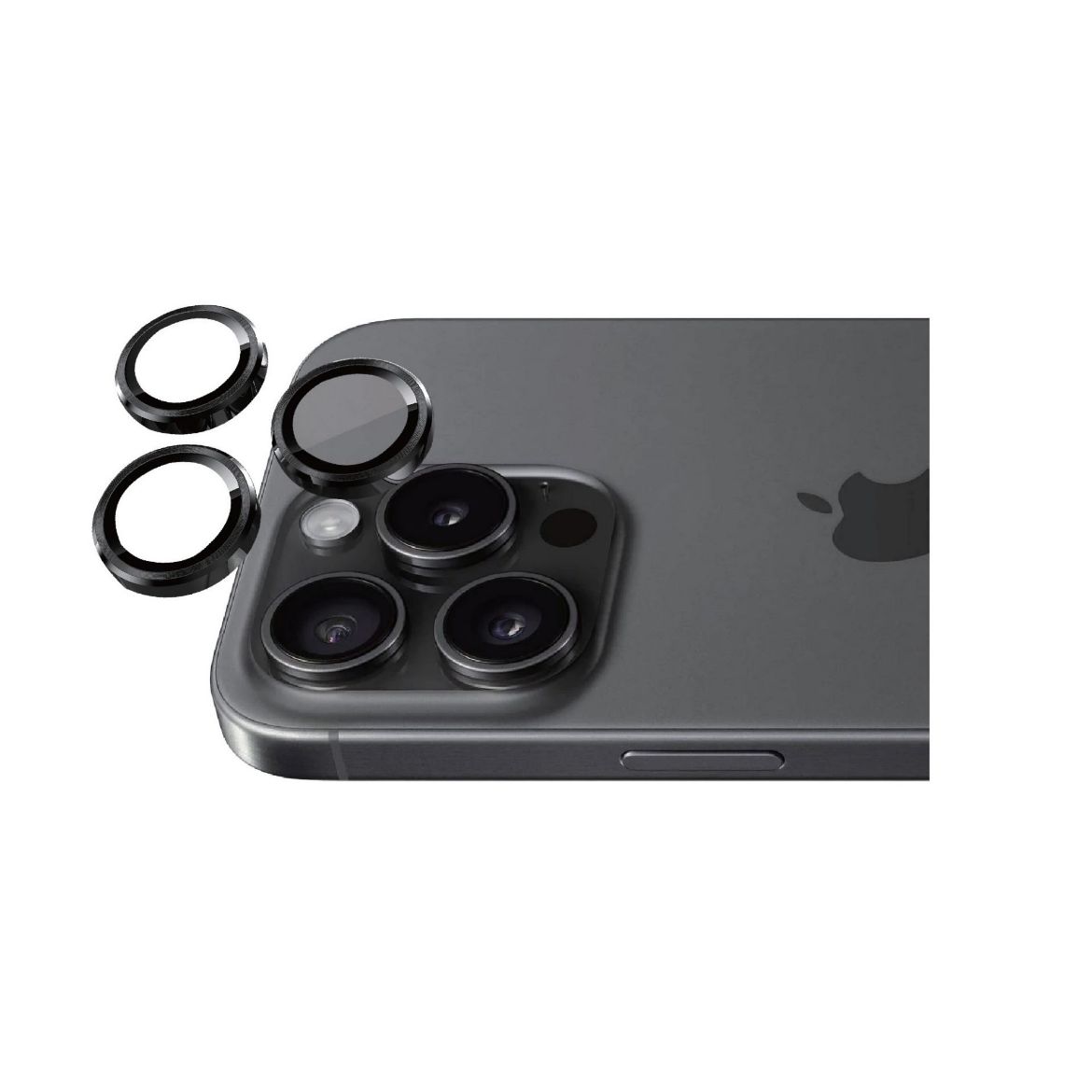 Picture of Eltoro Indivual Ar Metal Rings Camera Lens Protector for iPhone 16 Pro/16Pro Max - Black