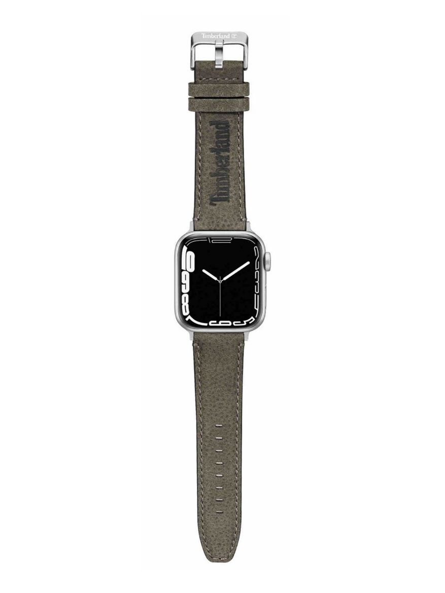 Picture of Timberland Barnesbrook for Apple Watch 42/44/45/49mm Smart Watch 22mm Leather Strap - Charcoal Leather