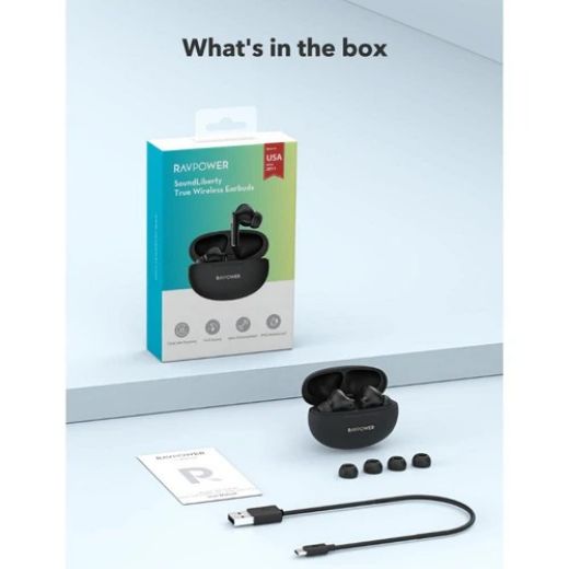 Picture of Ravpower Sound Liberty True Wireless Earbuds - Black