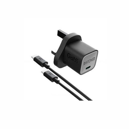 Picture of Ravpower PD 20W Wall Charger + USB-C to USB-C Cable - Black