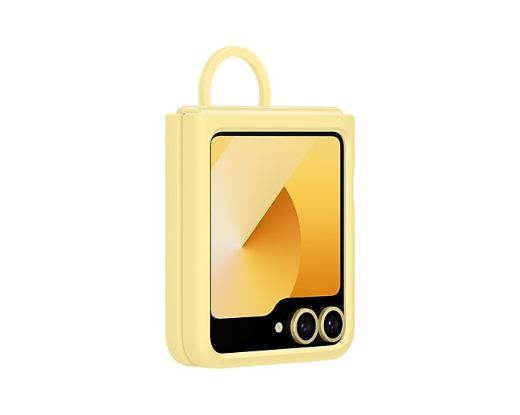 Picture of Samsung Flip 6 Silicone Case with Ring - Yellow