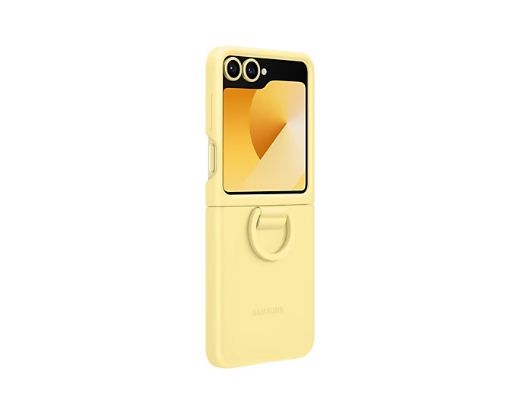 Picture of Samsung Flip 6 Silicone Case with Ring - Yellow