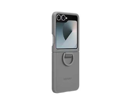 Picture of Samsung Flip 6 Silicone Case with Ring - Gray