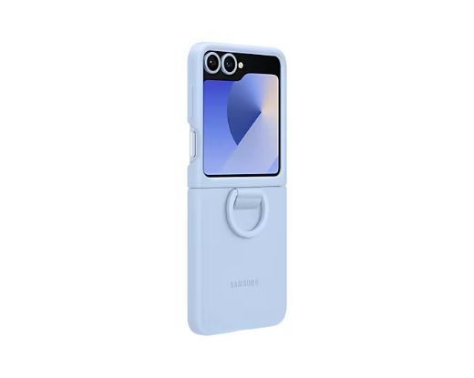 Picture of Samsung Flip 6 Silicone Case with Ring - Blue