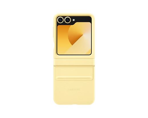 Picture of Samsung Flip 6 Flap Vegan Leather Case - Yellow