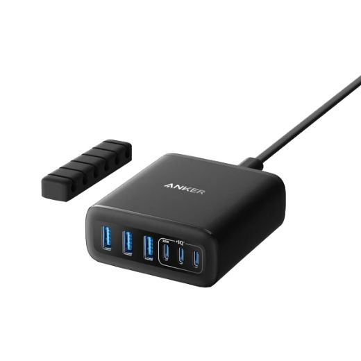 Picture of Anker Charger (112W, 6 Ports, GaN) - Black